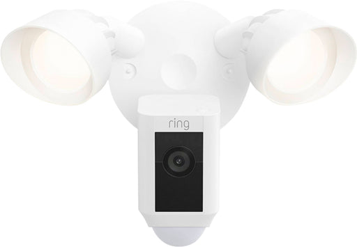 Ring - Floodlight Cam Plus Outdoor Wired 1080p Surveillance Camera - White