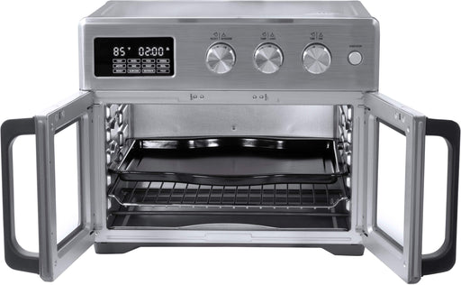 bella PRO - 12-in-1 6-Slice Toaster Oven + 33-qt. Air Fryer with French Doors - Stainless Steel