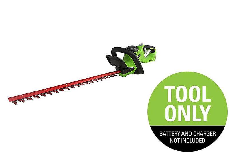 Greenworks - 24-Volt 22-Inch Cordless Hedge Trimmer (Battery Not Included) - Black/Green
