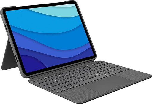 Logitech - Combo Touch iPad Pro Keyboard Folio for Apple iPad Pro 11" (1st 2nd 3rd  4th Gen) with Detachable Backlit Keyboard - Oxford Gray