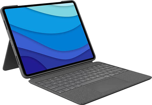 Logitech - Combo Touch Keyboard Folio for Apple iPad Pro 12.9" (5th  6th Gen) with Detachable Backlit Keyboard - Oxford Gray