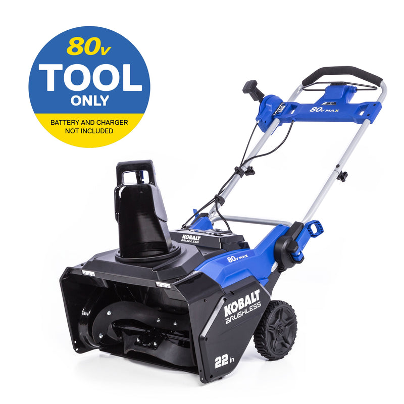 Kobalt 80-volt 22-in Single-stage Push Battery Snow Blower (Battery Not Included) (Charger Not Included)