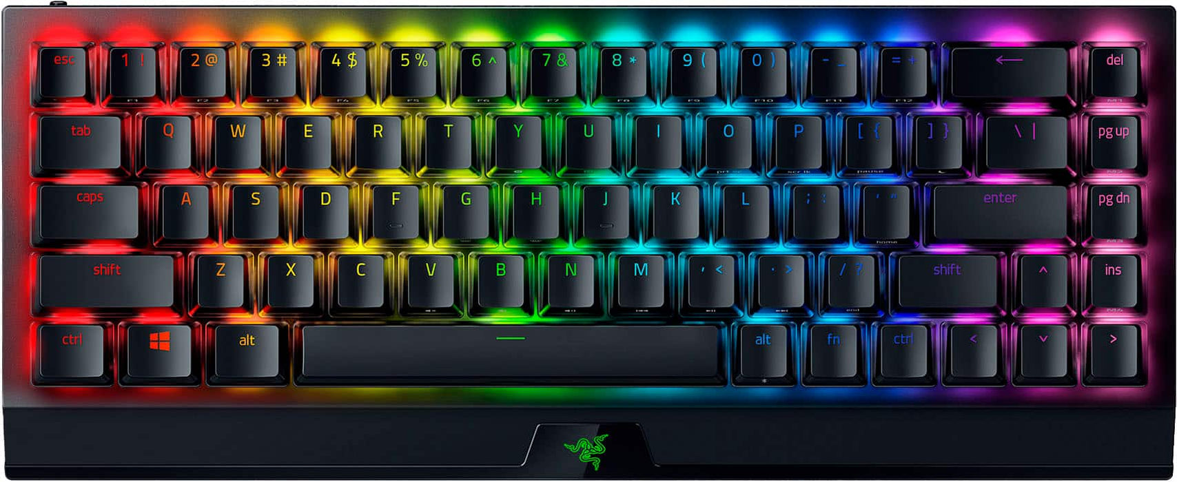 Razer - BlackWidow V3 Mini Hyperspeed Phantom Edition 65 Wireless Mechanical Yellow Linear Switch Gaming Keyboard - Black