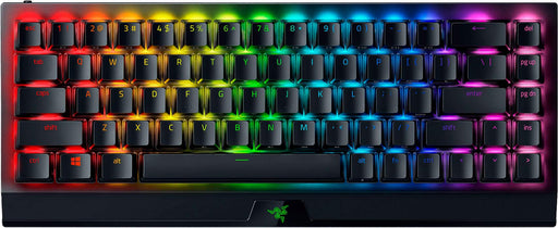 Razer - BlackWidow V3 Mini Hyperspeed Phantom Edition 65 Wireless Mechanical Yellow Linear Switch Gaming Keyboard - Black