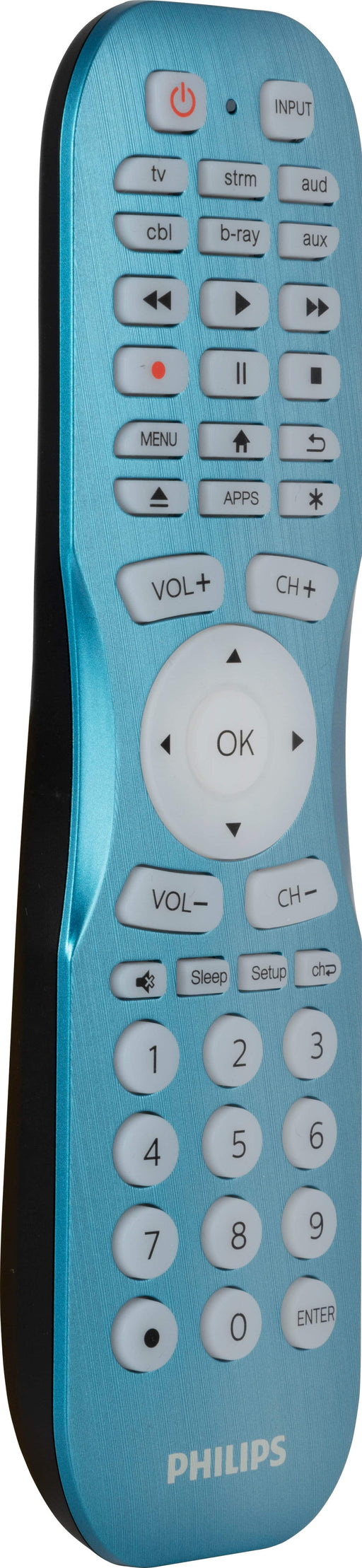 Philips - 6 Device Backlit Universal Remote Control - Brushed Electric Blue