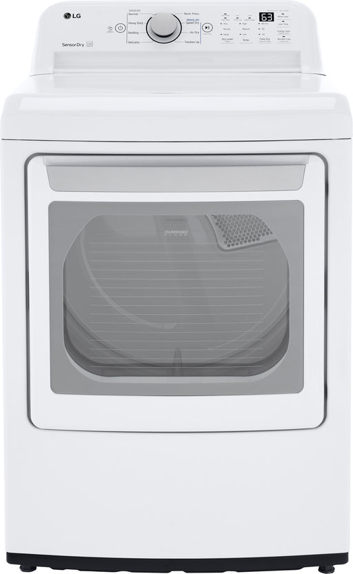 LG - 7.3 Cu. Ft. Smart Gas Dryer with Sensor Dry - White