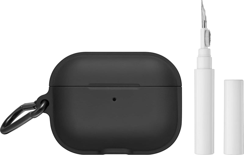 Insignia - Silicone Case for Apple AirPods Pro 3 with 3-in-1 Cleaning Tool - Black