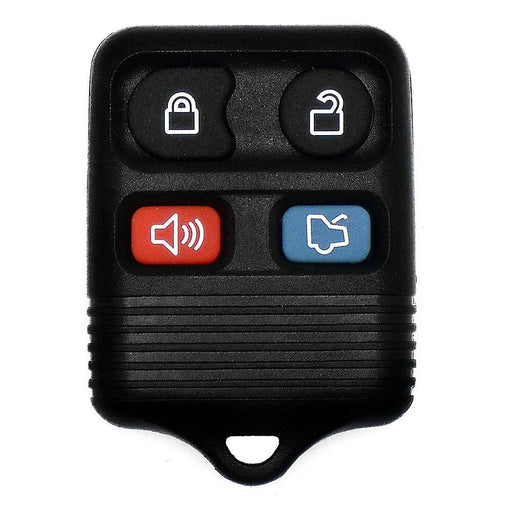 Car Keys Express - Replacement Ford Remote - 4 Buttons (Lock Unlock Panic and Trunk) - Black