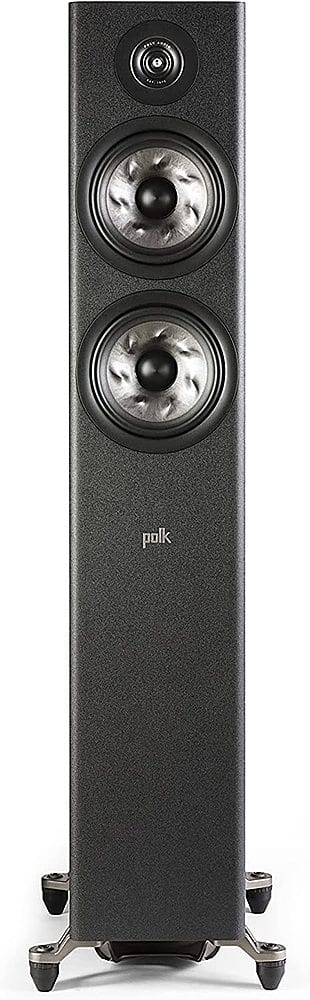 Polk Audio - Polk Reserve Series R600 Floorstanding Tower Speaker New 1" Pinnacle Ring Tweeter  Dual 6.5" Turbine Cone Woofers - Black