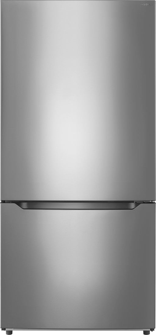 Insignia - 18.6 Cu. Ft. Bottom Freezer Refrigerator with ENERGY STAR Certification - Stainless Steel