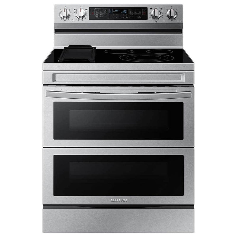 Samsung - 6.3 cu. ft. Smart Freestanding Electric Range with Flex Duo No-Preheat Air Fry  Griddle - Fingerprint Resistant Stainless Steel