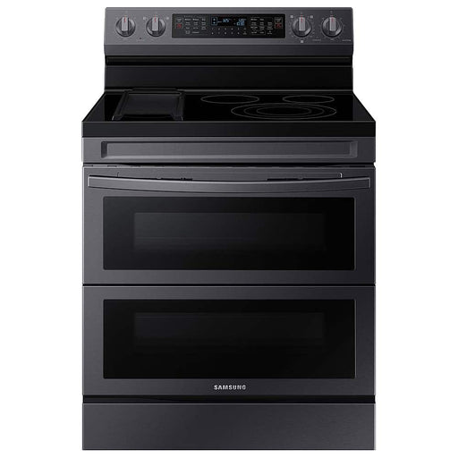 Samsung - 6.3 cu. ft. Smart Freestanding Electric Range with Flex Duo No-Preheat Air Fry  Griddle - Fingerprint Resistant Black Stainless Steel