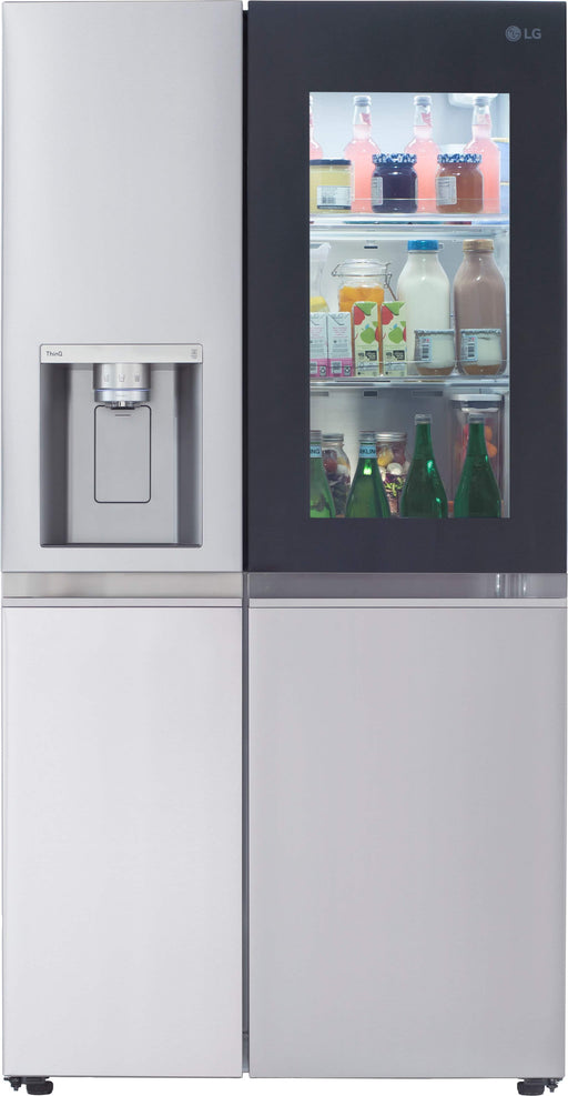 LG - 27.1 Cu. Ft. Side-by-Side Smart Refrigerator with Craft Ice - Stainless Steel