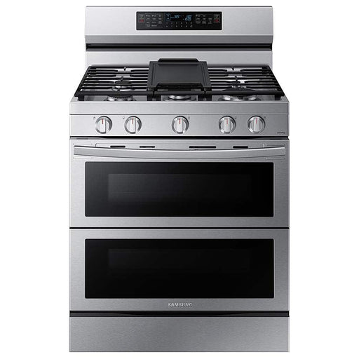 Samsung - 6.0 cu. ft. Smart Freestanding Gas Range with Stainless Cooktop  Air Fry - Stainless Steel