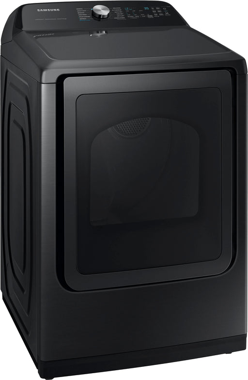 Samsung - 7.4 Cu. Ft. Smart Gas Dryer with Steam Sanitize+ - Brushed Black