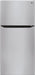 LG - 23.8 Cu. Ft. Top Freezer Refrigerator with Internal Water Dispenser - Stainless Steel