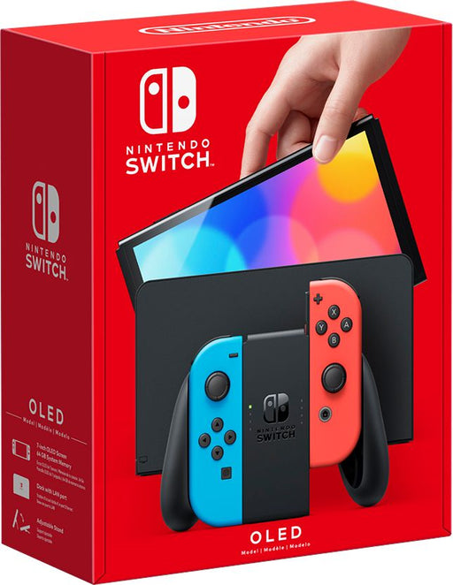 Nintendo - Switch  OLED Model w/ Neon Red  Neon Blue Joy-Con - Multi