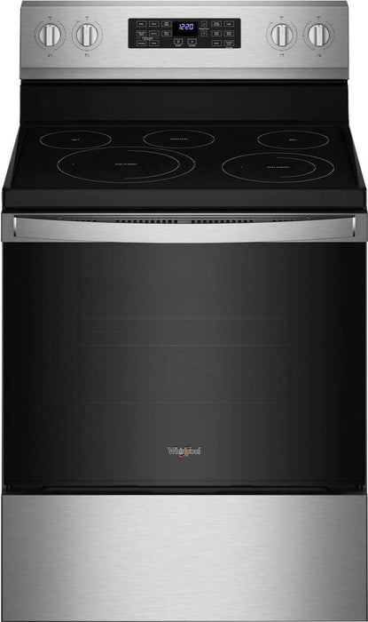 Whirlpool - 5.3 Cu. Ft. Freestanding Electric Convection Range with Air Fry - Stainless Steel