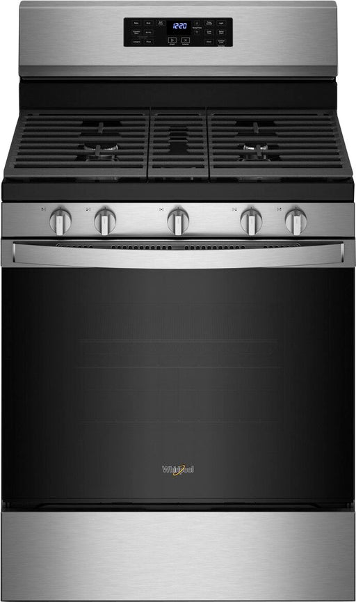 Whirlpool - 5.0 Cu. Ft. Gas Burner Range with Air Fry for Frozen Foods - Stainless Steel