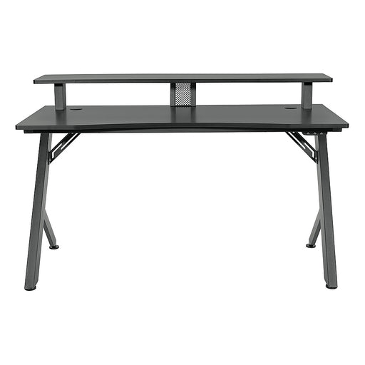 OSP Home Furnishings - Area51 Battlestation Gaming Desk with Matte Legs - Black