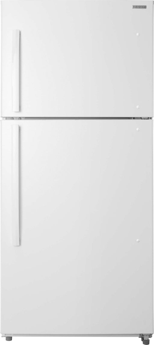 Insignia - 30 in. Wide 18 Cu. Ft. Top-Freezer Refrigerator with Handles - White