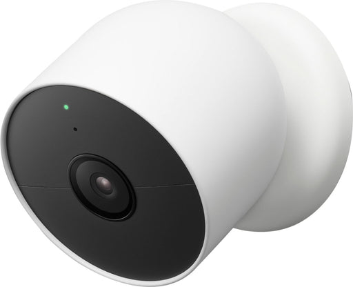 Google - Nest Cam Indoor/Outdoor Wire Free Security Camera - Snow