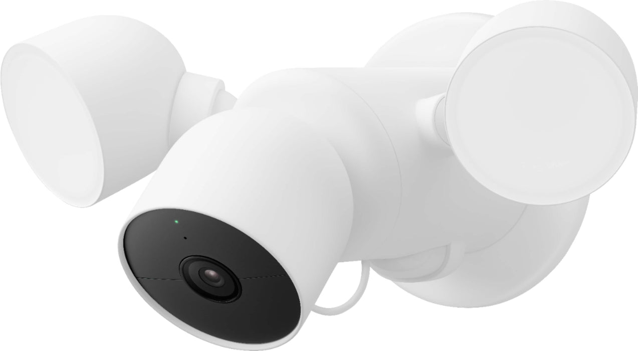 Google Nest Cam with Floodlight - Outdoor or Wired - Smart Security Camera - Snow