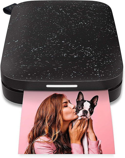HP - Sprocket Portable 2" x 3" Instant Photo Printer Prints From iOS or Android Devices - Black Noir