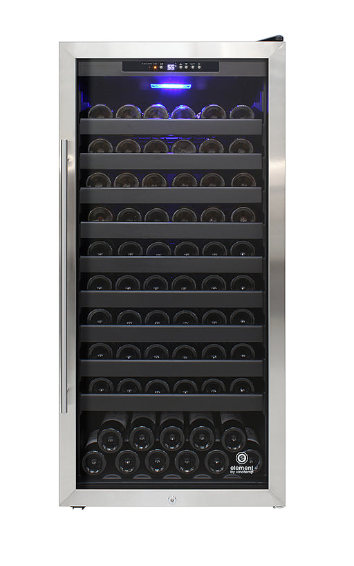 Vinotemp - 114-Bottle Freestanding Single-Zone Wine Cooler - Silver