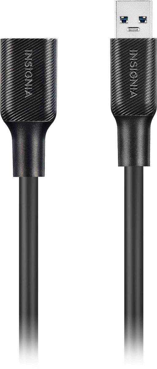 Insignia - 6' USB 3.0 A-Male to A-Female Extension Cable - Black