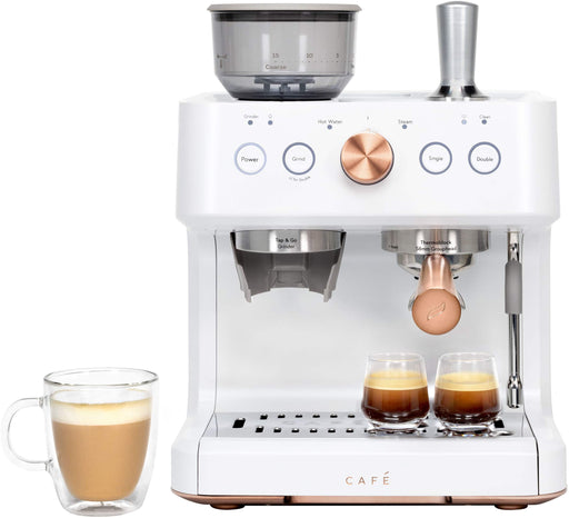 Caf - Bellissimo Semi-Automatic Espresso Machine with 15 bars of pressure Milk Frother and Built-In Wi-Fi - Matte White