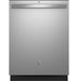 GE - 25" Top Control Built-In Plastic Tub Dishwasher with 3rd Rack Sanitize Cycle and 50 dBA - Stainless Steel