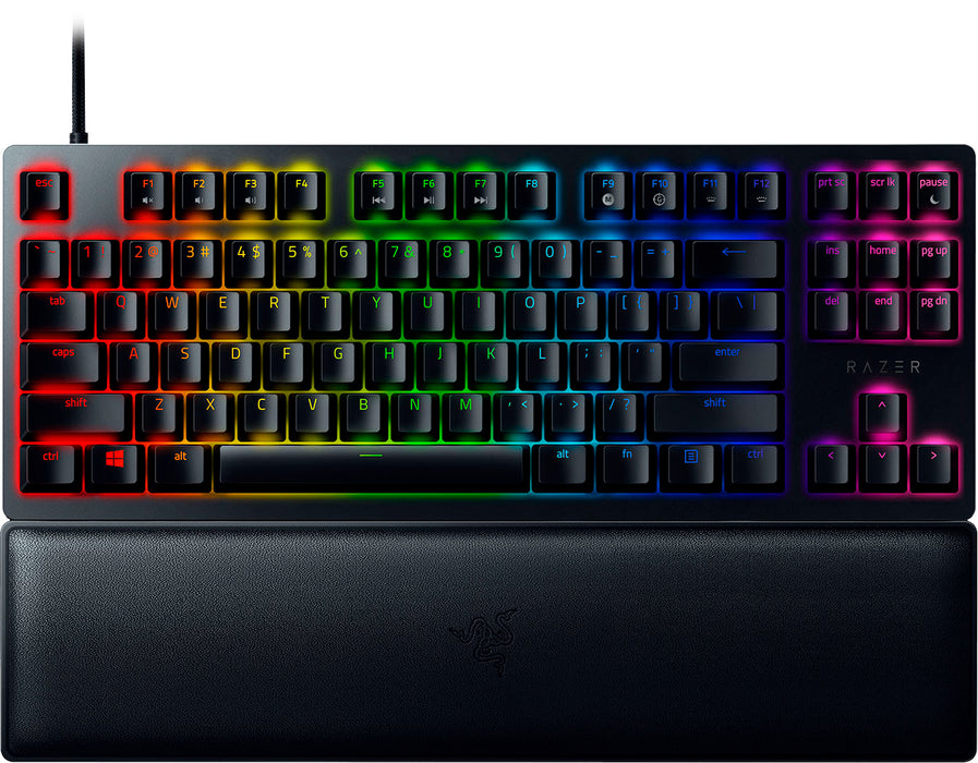 Razer - Huntsman V2 TKL Wired Optical Purple Clicky Switch Gaming Keyboard with Chroma RGB Backlighting - Black