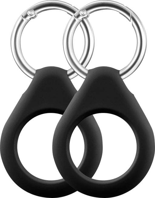 Insignia - Key Ring Case for Apple AirTag (2-Pack) - Black
