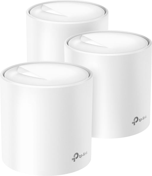 TP-Link - Deco AX3000 (3-pack) Dual-Band Whole Home Mesh Wi-Fi 6 System Supports Gigabit Speeds - White