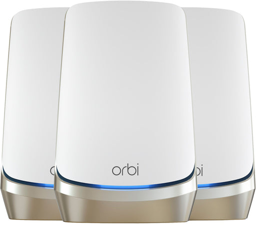 NETGEAR - Orbi 960 Series AXE11000 Quad-Band Mesh Wi-Fi 6E System (3-pack) - White