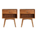 Walker Edison - Mid Century Open Cubby Nightstand set of 2 - Caramel