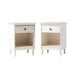 Walker Edison - Classic Wood 1-Drawer Nightstand set of 2 - White