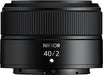 NIKKOR Z 40mm f/2 Standard Prime Lens for Nikon Z Cameras - Black