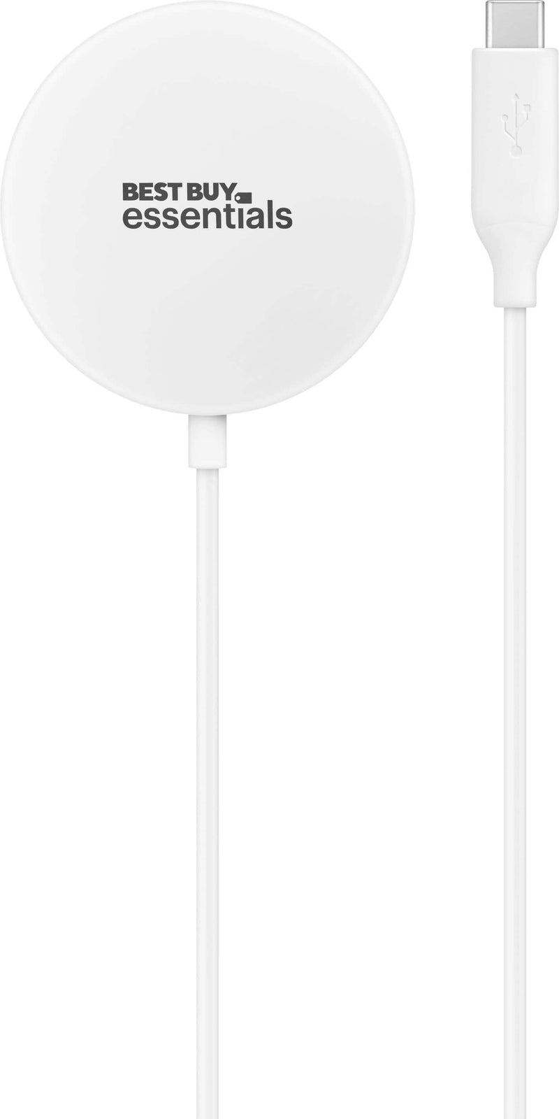 Best Buy essentials - Magnetic 7.5W Wireless Charger for iPhone 16/15/14/13/12 Series MagSafe Compatible Devices - White