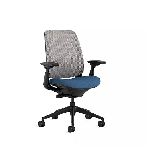 Steelcase - Series 2 3D Airback Chair with Black Frame - Cobalt/Nickel