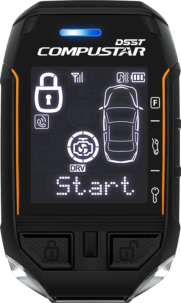 Compustar - 2-Way LCD Upgrade Kit for Remote Start System with LTE Module - Black