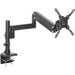 Mount-It - Single Monitor Desk Mount with USB and Multimedia Ports - Black