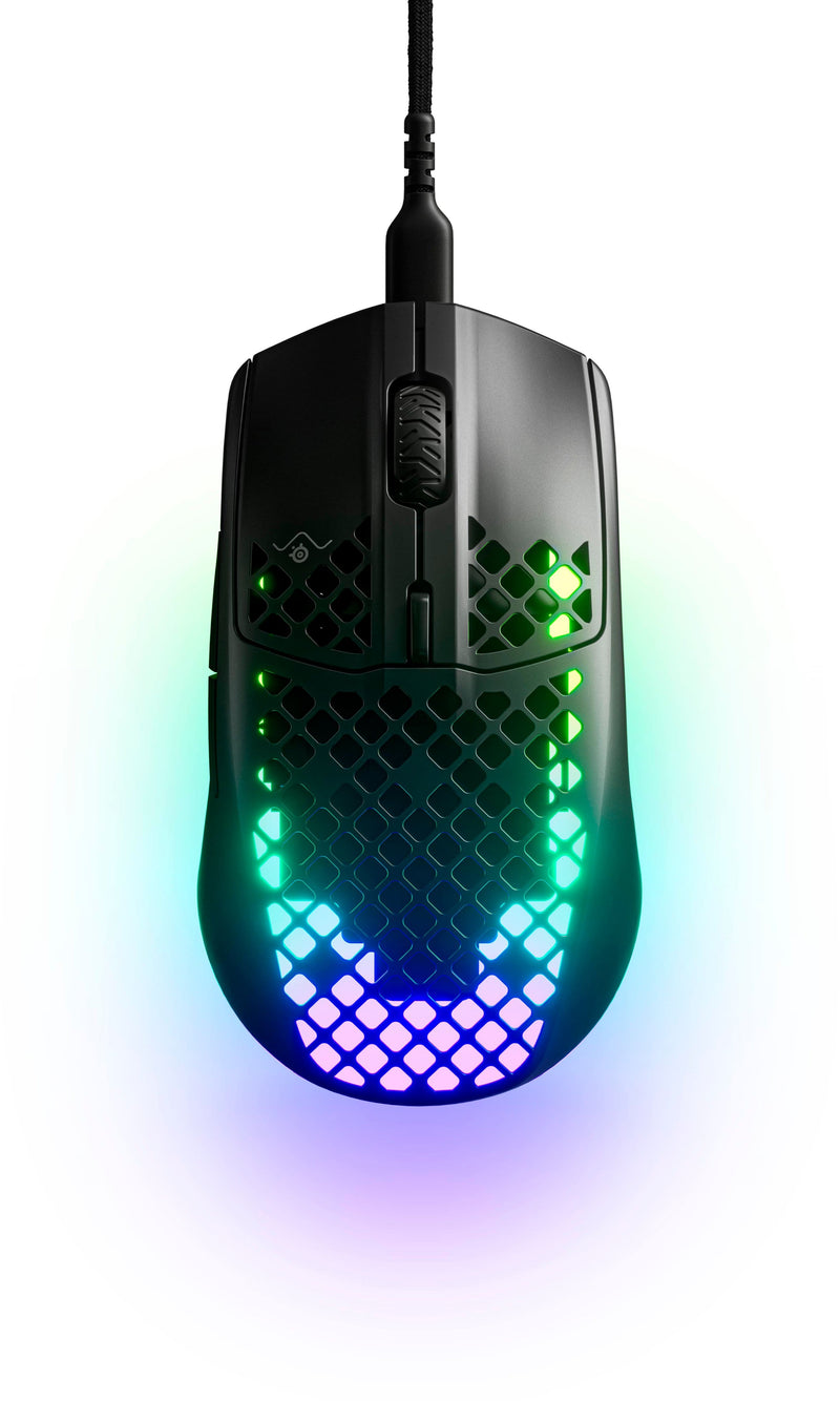 SteelSeries - Aerox 3 Super Light Honeycomb Wired RGB Optical Gaming Mouse - Wired - Onyx