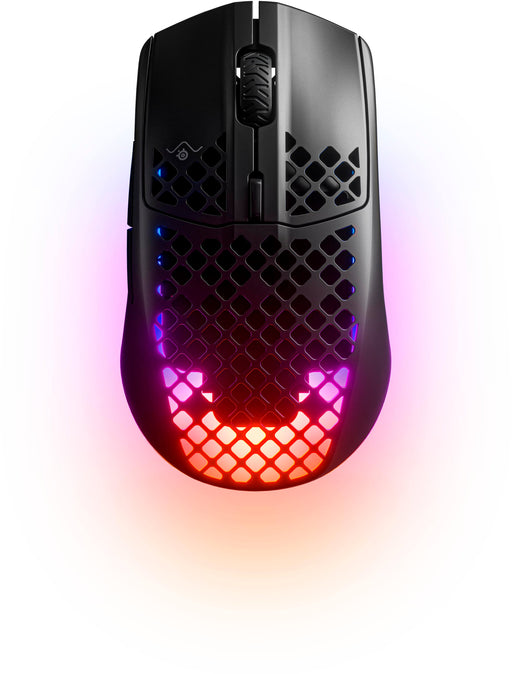 SteelSeries - Aerox 3 Super Light Honeycomb Wireless RGB Optical Gaming Mouse - Onyx