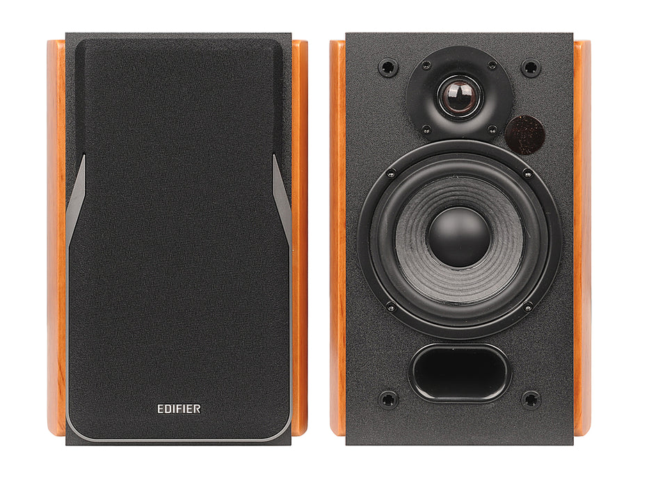 Edifier - R1380T Active Bookshelf Speakers Computer Speakers  Dual RCA inputs - 2.0 Studio Monitor Speaker - Brown