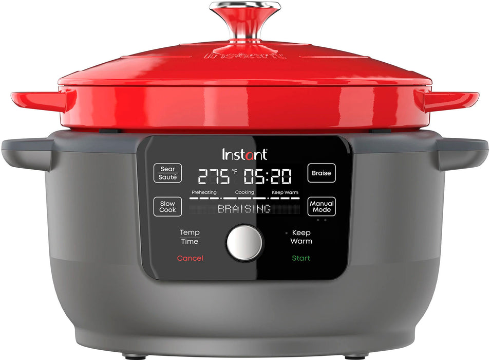 Instant Pot - Precision 5-in-1 Electric Dutch Oven - Cast Iron - Red