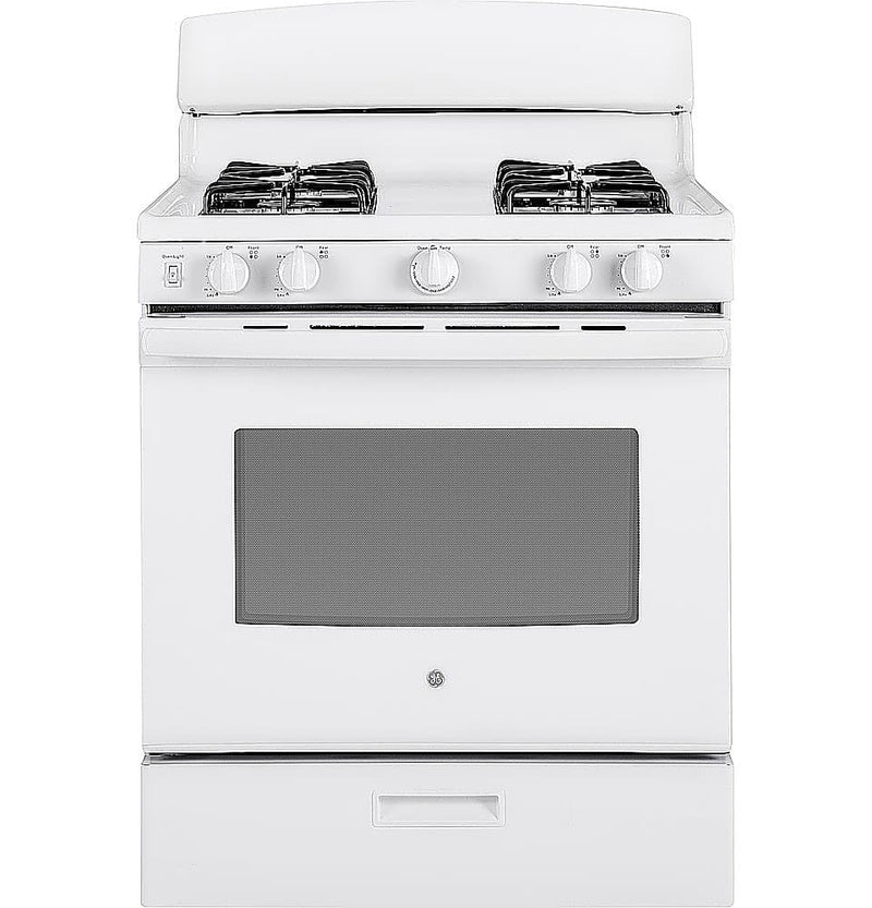 GE - 4.8 Cu. Ft. Freestanding Gas Range - White