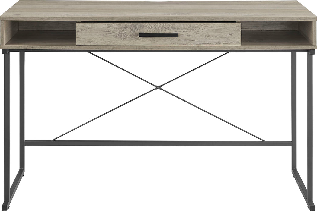 Insignia - Computer Desk with Drawer  47" Wide - Dark Oak