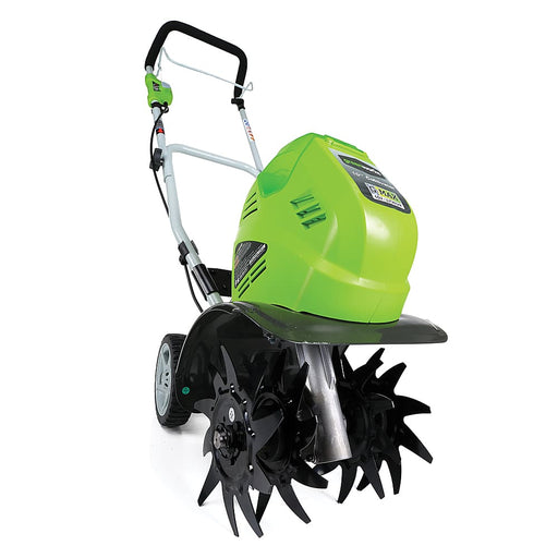 Greenworks - 40-Volt 10 in. Cultivator (4Ah Battery and Charger included) - Green